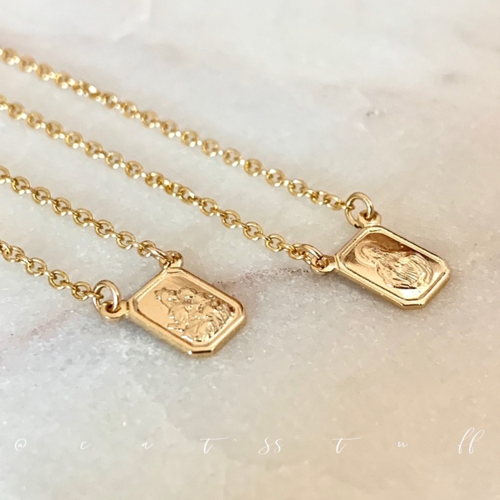 Long Petite Scapular Necklace